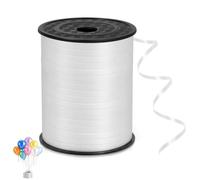 AiQInu 450m Ruban Blanc, Gift Wrapping Ribbon, Ruban Cadeau Sur Bobine, Accessory Decoration, for Weddings, Birthdays, Christmas