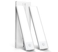 AiQInu 66 Lampe de placard LED avec détecteur de mouvement, Rechargeable par USB, lampe de placard 20 cm à intensité variable avec bande magnétique pour la cuisine, les escaliers
