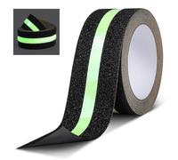AiQInu Bande Fluorescente, 5m x 5cm Ruban Adhésif Antidérapant, Photoluminescent, pour Réfléchir la Nuit, Bande Antiderapante pour l'intérieur et l'extérieur, Idéal pour Escaliers et Les Marches