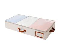 AiQInu Boîte de Rangement Sous Lit, 75x42x16cm Sacs de Rangement de Grande Capacité avec Fenêtre Transparente Poignées Renforcées, Pliable, pour Couettes, Draps, Vêtements, Chambre à coucher, Placard