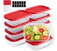 AiQInu Boîtes de conservation rectangulaires avec couvercle - Lot de 10, 520 ml chacune, sans BPA, contenants hermétiques pour aliment, lavables au lave-vaisselle - Boîtes de congélation pour meal pr