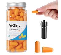 AiQInu Bouchon D'oreille,60 Pairs Bouchon Oreilles Bruit SNR 38 dB,Réutilisables Boule Quies en Éponge Souple, Bouchons Doreilles Anti Bruit pour Dormir, Ronfler, Travailler, Voyager, Fitness Vert