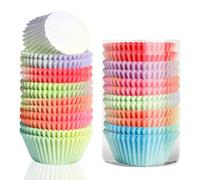 AiQInu Caissettes Muffins Papier - 300 Caissettes Cupcake, Résistants à la Chaleur, 6 Couleurs Différentes, Idéales pour Muffins et Cupcakes, Pour Cuisson, Mariage, Anniversaire, Fête