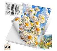 AiQInu Carnet de Papier Aquarelle A4-30 Feuilles 300g Coton 30 * 21CM, Surface Lisse, Qualité, Materiel Dessin pour la Peinture, Le Lettrage à la Main et Les Projets Artistiques