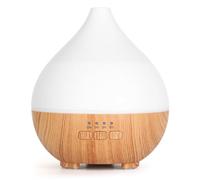 AiQInu Diffuseur d'Huile Essentielle, 140ml Ultrasonique Diffuseur Huiles Essentielles Electrique, 7 Couleurs LED Humidificateur d'air, Arrêt Automatique pour Chambre, Spa, Yoga