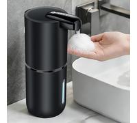 AiQInu Distributeur Savon Automatique, 380 ML Distributeur de Savon Mural sans Percage avec Capteur Infrarouge, Rechargeable par USB-C, Étanche IPX5, pour Salle de Bain Toilettes Cuisine