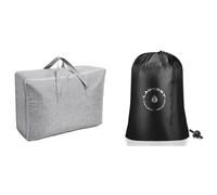 AiQInu Grand Sac de Rangement 105L, Rangement Sous Lit Pliable Closet Organizer Sac de Rangement & Sacs de Linge Pliables avec Cordon de Serrage, Résistants aux Déchirures Portables