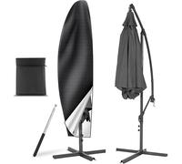 AiQInu Housse Parasol Deporte avec Perche Télescopique, 2 Pièces Housse de Protection pour Parasol en Tissu Oxford 210D, Imperméable Anti-UV pour Parasol de Jardin Exterieur, 265 x 40/70/50 cm