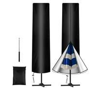 AiQInu Housse Parasol Deporte avec Perche Télescopique, Housse de Protection pour Parasol en Tissu Oxford 210D, Imperméable, Coupe-Vent, Anti-UV,pour Parasol de Jardin Exterieur, 240 * 57/57 cm
