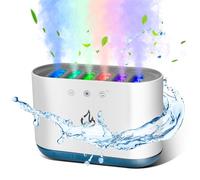 AiQInu Humidificateur d'Air 900ML, Pick-up Dynamique Humidifier Chambre avec 6 Buses et 7 Couleurs LED, 25dB Ultra Silencieux, Humidificateur pour Maison, Bureau, 18x12x8 cm