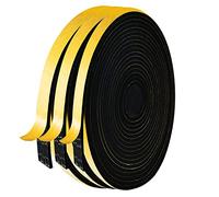 AiQInu Joint Fenetre Isolation,Joint Porte Mousse Adhésif 3 Rouleaux 12mm x 3mm x 5m Multi-fonction Caoutchouc Calfeutrage Joint Antichoc D'Isolation Phonique pour meuble Protection de Climatiseur
