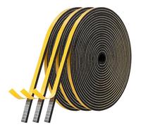 AiQInu Joint Fenetre Isolation, Joint Porte Mousse Adhésif 3 Rouleaux 6mm x 3mm x 5m Multi-fonction Caoutchouc Calfeutrage Joint Antichoc d'Isolation Phonique pour Meuble Protection de Climatiseur