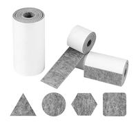 AiQInu Kit de Patins Autoadhésifs en Feutre - 3 Rouleaux de Feutre Fort pour Meubles à Découper (100x10cm, 100x5cm, 100x2cm), Épaisseur 5mm - Protège Sol et Pieds de Meubles, Réducteur de Bruit
