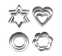 AiQInu Lot de 12 Emporte Piece, Emporte-pièces Inoxydable Biscuit pour Biscuits, Gâteaux, Cookies, bonbons