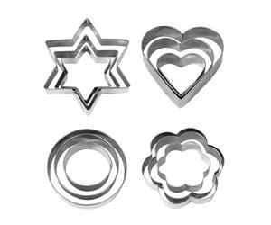 AiQInu Lot de 12 Emporte Piece, Emporte-pièces Inoxydable Biscuit pour Biscuits, Gâteaux, Cookies, bonbons