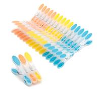 AiQInu Lot de 30 Pinces à Linge en Plastique, Antidérapantes Epingle a Linge, Multicolores Clip avec Rembourré Doux pour Serviettes Chaussettes Underwears et Vêtements