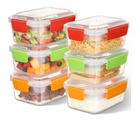 AiQInu Lot de 6 Boîtes de Conservation Alimentaire 750ml Hermétiques et Empilables - Sans BPA, Allant au Lave-Vaisselle, Congélateur et Micro-Ondes, pour Meal Prep, Stockage et Congélation