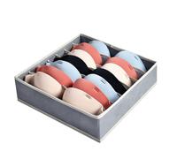 AiQInu Organisateur Tiroir pour Sous-Vetements,Boîtes de Rangement Soutien Gorges avec 7 Compartiments,Pliables Placard Boite Rangement Tiroir pour Soutien-Gorges, Cravates, Foulard