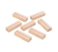 AiQInu Porte-cartes en Bois, Lot de 6 Porte-menus en Hêtre, Porte-nom de Table, Grand et Robuste, Porte-carte de Mariage et Porte-carte Postale (Lot de 6)