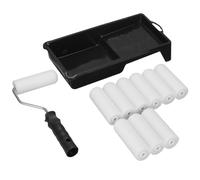 AiQInu Rouleau Peinture Kit 12 Pièces, Inclut 10 Rouleaux de Peinture(10.8cm) + 1 Cadre + 1 Plateau, Rouleau Laqueur, Professionnel Kit Pinceaux Peinture pour Murs, Meubles & Surfaces Lisses