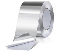 AiQInu Ruban Adhésif Aluminium,50mmx50m Ruban Scellant Métallique En Aluminium Pour Conduits D'air Haute Temperature,Isolation & Barrière contre Vapeur pour Lave-vaisselle, Plan de Travail, Gouttière