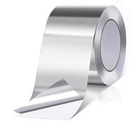 AiQInu Ruban Adhésif Aluminium,75mmx50m Ruban Scellant Métallique En Aluminium Pour Conduits D'air Haute Temperature,Isolation & Barrière contre Vapeur pour Lave-vaisselle, Plan de Travail, Gouttière
