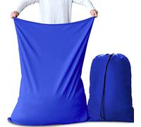 AiQInu Sacs de Linge Pliables avec Cordon de Serrage Lot de 2, Résistants aux Déchirures Portables, Grande Capacité pour Étudiants Appartements Voyages Vacances Collège,70 x 115cm