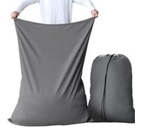 AiQInu Sacs de Linge Pliables avec Cordon de Serrage Lot de 2, Résistants aux Déchirures Portables, Grande Capacité pour Étudiants Appartements Voyages Vacances Collège,70 x 115cm