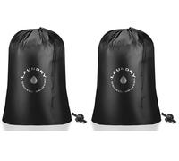 AiQInu Sacs de Linge Pliables avec Cordon de Serrage, Résistants aux Déchirures Portables, Grande Capacité pour Étudiants Appartements Voyages Vacances Collège,60x 85cm (Lot de 2)