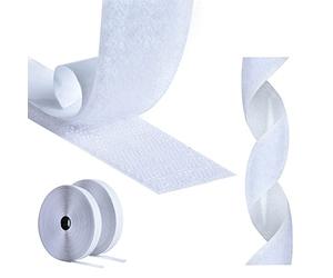 AiQInu Scratch Autocollant Double Face,5m Bande Scratch Adhésif Bande Agrippantes Adhésives Autocollant,30mm Adhésives puissant Hook Loop Rubans pour Ménage,Bricolage Et l'artisanat