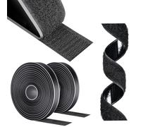 AiQInu Scratch Autocollant Double Face, 5M x 16mm Bande Agrippantes AdhéSives, Bande Scratch AdhéSive Autocollant, Rubans AdhéSifs Pour MéNage Bricolage Et L'Artisanat