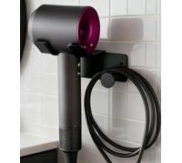 AiQInu Support Sèche Cheveux, Porte Seche Cheveux Mural, Support de Sèche-Cheveux Inoxydable avec Crochet pour Câble, pour pour Salle de Bains/Chambre à Coucher/Salon de Coiffure