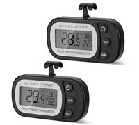 AiQlnu 2 Pièces Thermomètre Numérique pour Réfrigérateur, Magnétique Thermometre Cuisine avec Crochet, Écran LCD Facile à Lire, pour Cuisines, Restaurants, Bars, Cafés
