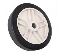 Air Compressor Caster Wheel 5In Shock Absorb Silent(7Inch) | Silent operation, shock absorbing design, fits 5 inch compressors, includes mounting screws, black plastic finish