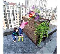 Air Conditioner Cover Outdoor Wooden Condensing Unit Protective Air Conditioning Rack Solid Wood Bedroom Air Conditioner Fence Screen Trash Can Enclosure Flower Stand Frame Dustproof Weatherproof (Si