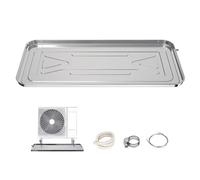 Air Conditioner Drip Pan - Stainless Steel Drip Tray with 6.5 FT Drain Hose, Portable AC Water Catcher for Window & Split Units, Condensate Drain Solution