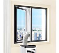 Air Conditioner Window Seal Kit 400cm,4-Zipper Portable AC Window Seal Outward Opening & Both Inward,Fits Single- Or Dual-Hose Air Conditioners for Bedroom Home Apartment Living Room