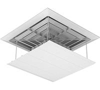 Air conditionné - Couvercle carré de ventilation de plafond - Facile à installer - Diffuseur de sortie d'air central de 60 x 60 cm pour la maison/le bureau - Améliore l'efficacité de la circulation de