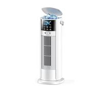 Air Conditionné Portable D'air évaporatif avec Oscillation Automatique de 180 ° 3 Vitesses à Distance 10H Timer 3-En-1 Ventilateur de Refroidissement à Air avec Télécommande pour Bureau à la Maison.
