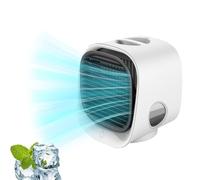 Air Cooler Fan, Climatiseur Mobile, 2026 Nouveau Mini Humidificateur d'air, Rafraichisseur d'Air Silencieux 3 Vitesses de Ventilateur air Conditioner Cooling Rapide Idéal pour Maison, Bureau