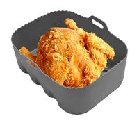 Air Fryer Liners Silicone Micro-wave Liner, 18 x 12 x 2,64 cm Rectangulaire Trai, Réutilisable sans Stick, Baking Helper for Toaster Oven, Kitchen and Vegetables