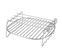 Air Fryer Rack Grille double niveau plateau de cuisson de brochettes de double couche de support de barbecue de rechange d'accessoire de cuisine pour la friteuse à air
