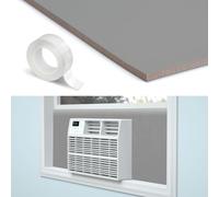 Air Jade Panneau latéral isolant pour climatiseur de fenêtre, panneau en mousse isolé pour fenêtre intérieure, panneaux latéraux AC hiver et été (gris)