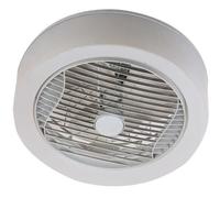 Farelek AIR-LIGHT CROWN - Ventilateur de plafond blanc 40 cm avec éclairage LED 24W, télécommande, rotation réversible, 3 vitesses