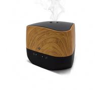 Air&Me Diffuseur d'huiles AIROM Bois - Design élégant en Simili Bois, Rangement de 3 flacons d'huiles à l'intérieur, Ultra Silencieux