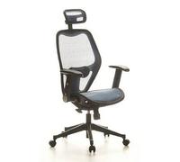 AIR-PORT | Dossier en tissu filet | Assise en tissu filet - Siège de bureau de qualité professionnelle Bleu