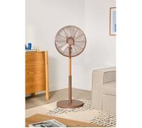 AIR STAND WOOD - Ventilateur Sur Pied Oscillant De Style Rétro 50 W Moka