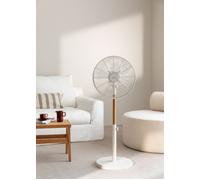 AIR STAND WOOD - Ventilateur Sur Pied Oscillant De Style Rétro 50 W Blanc Cassé