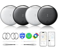 Air Tags pour Android, Air Tags - Lot de 4 - Compatible avec Apple Find My et Google Find Hub, Smart Tag - IP68 - Batterie remplaçable étanche pour portefeuille, bagages, sac à dos, clés (2026)