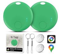 Air Tracker Android, 2PCS Localisateur D’Objets Bluetooth Traceur Tag, Smart Tracker Tag Fonctionne avec l’app Google Localiser (Uniquement Android),Smart Traceur Tag pour clés, Bagages (Vert)